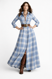 Helia Plaid Summer Dress