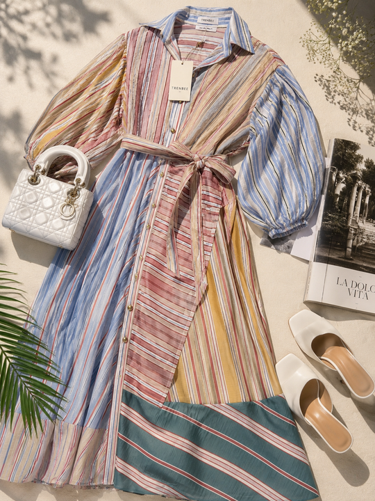 Paisley Striped Dress