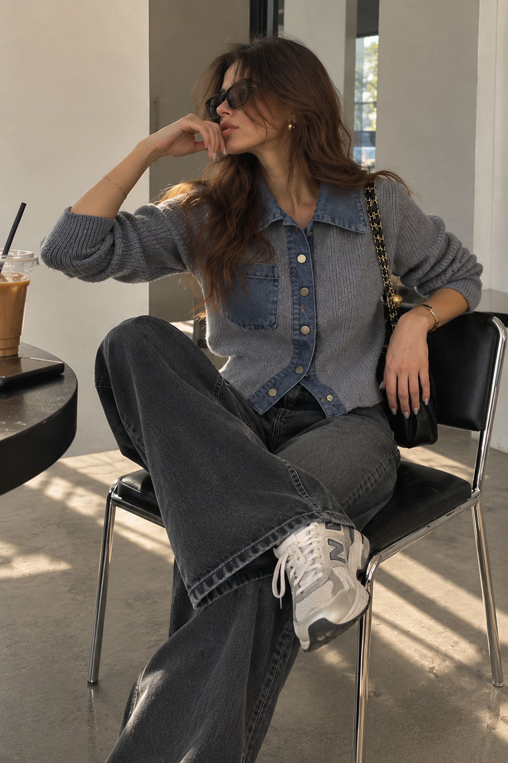 Malta Denim Patchwork Cardigan