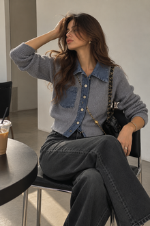 Malta Denim Patchwork Cardigan
