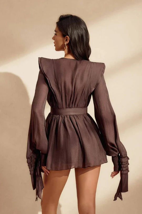 Rebecca Ruffled Mini Dress