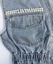 Lerica Pearl Denim Blouse