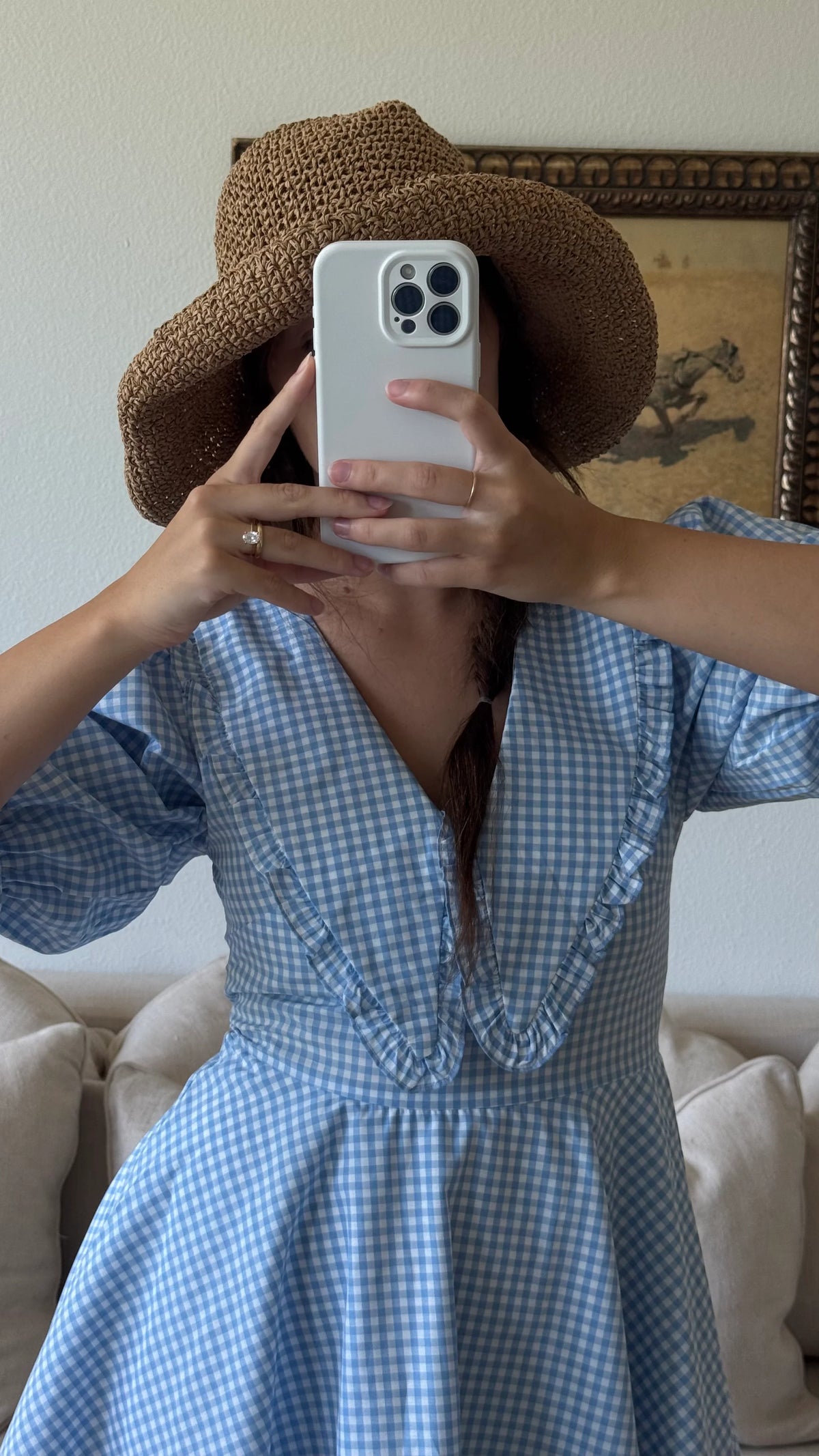 Cherry Gingham Mini Dress