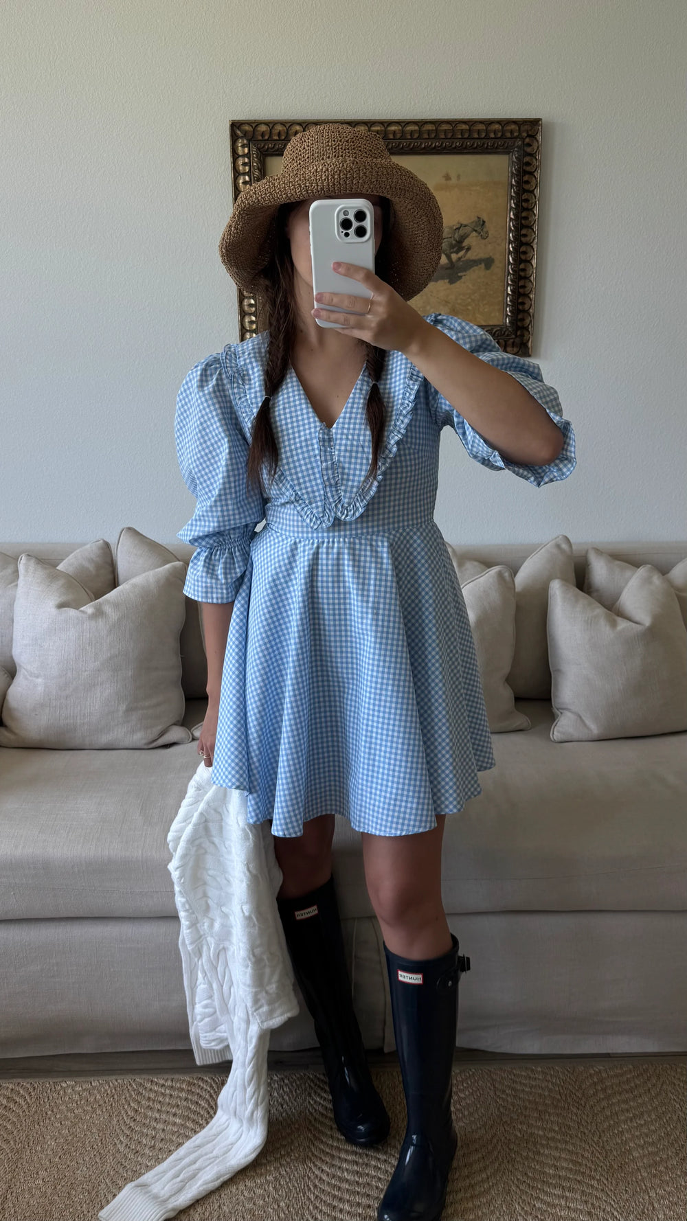 Cherry Gingham Mini Dress