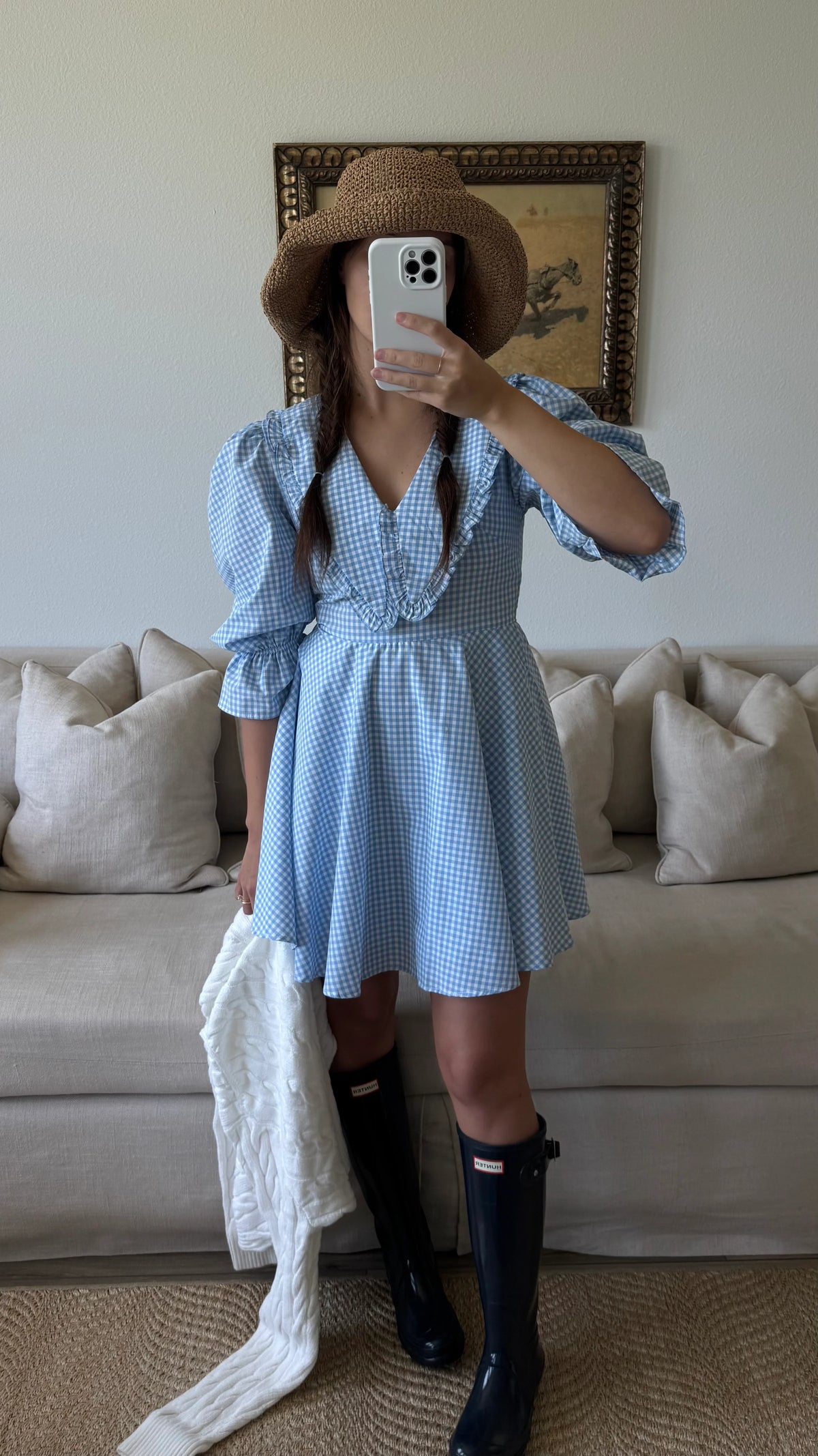 Cherry Gingham Mini Dress