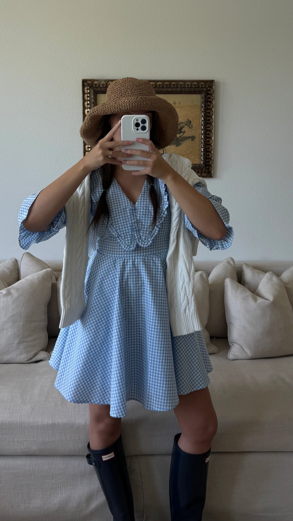 Cherry Gingham Mini Dress