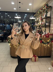 Elle Trench Coat with Elastic Belt