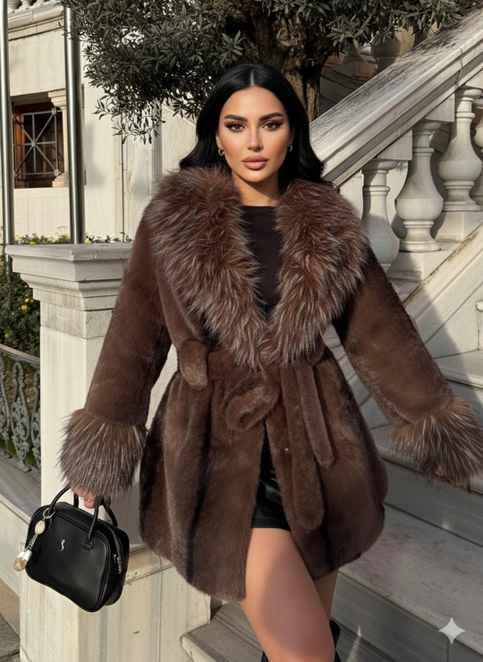 Julien Fur Collar Trench Coat