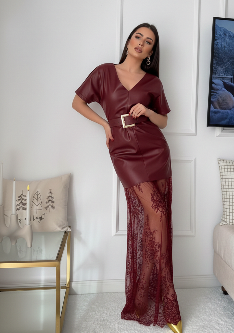 Amelia Lace Patchwork Dress