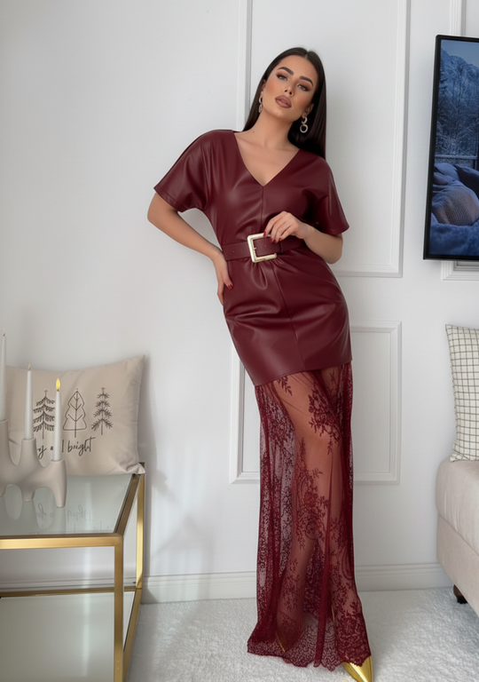 Amelia Lace Patchwork Dress