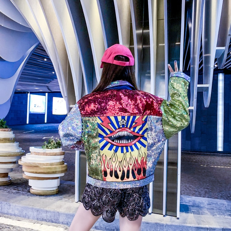 Alaska Denim Jacket with Sequined work