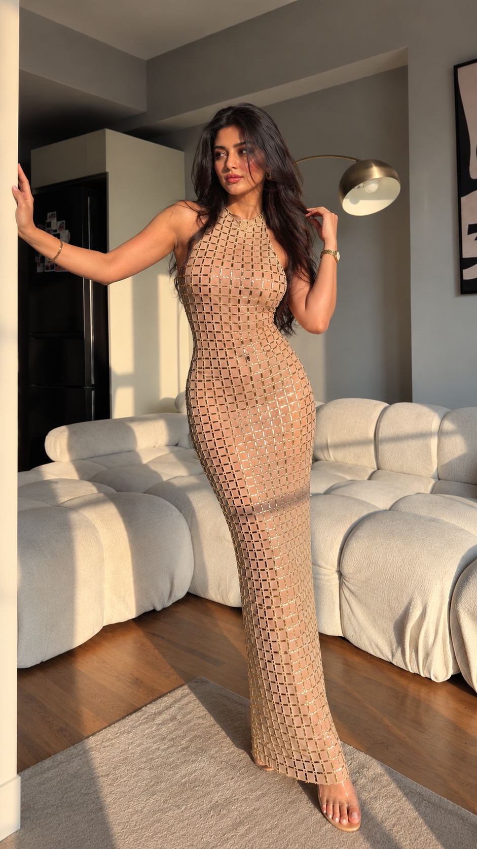 Ballerina Grid Dress