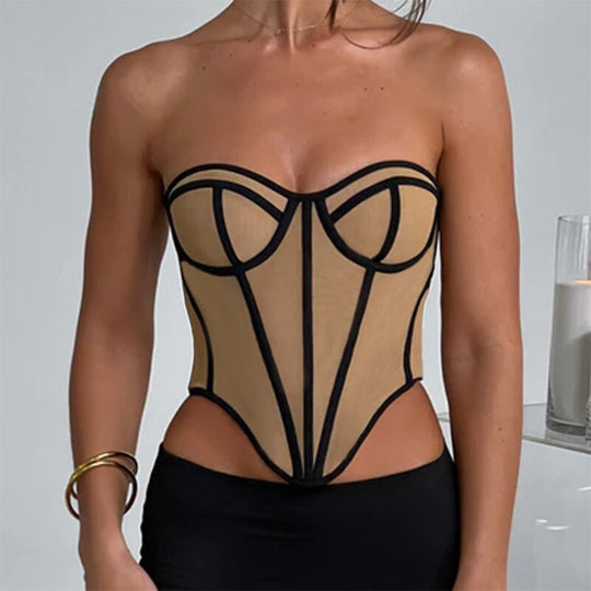 Sasha Strapless Skinny Corset Top