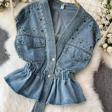 Lenna Studded Denim Blouse