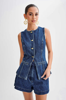 Adelaide Denim Shorts Set