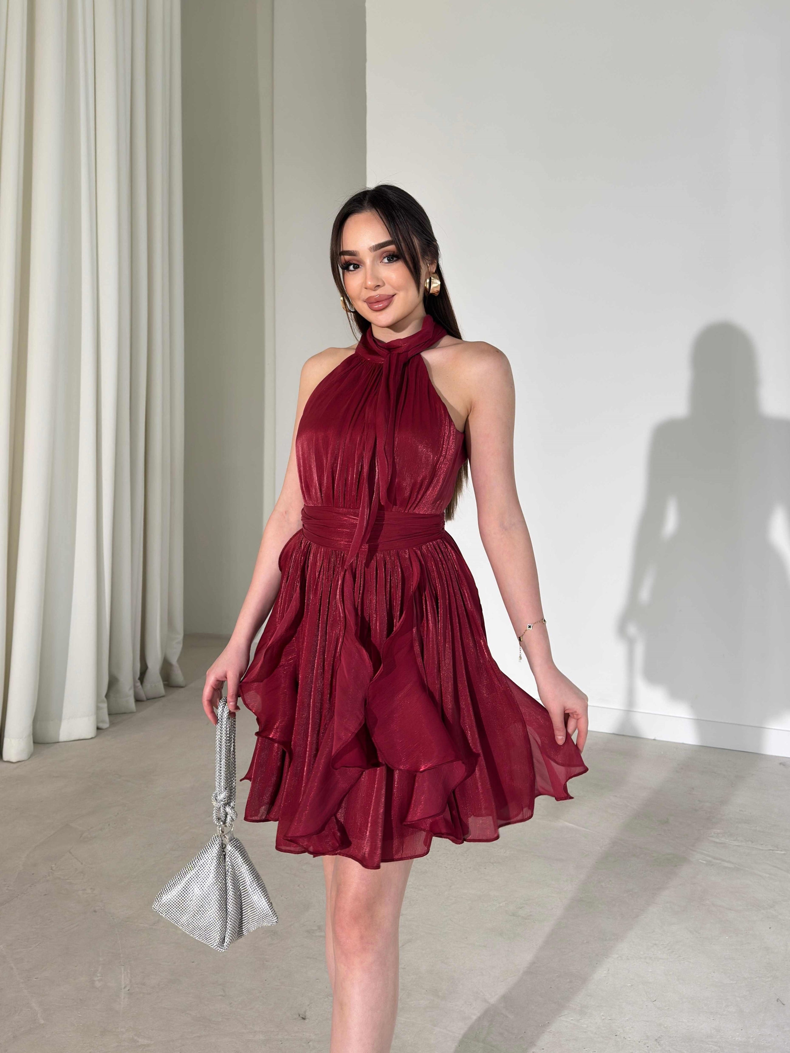Cathy Ruffled Mini Dress