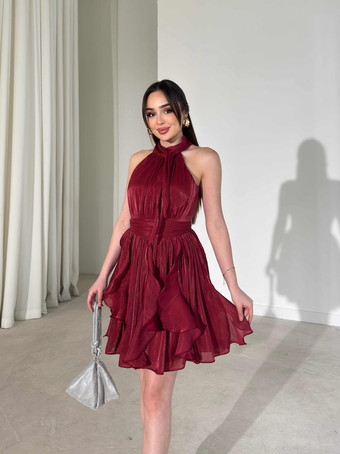 Cathy Ruffled Mini Dress