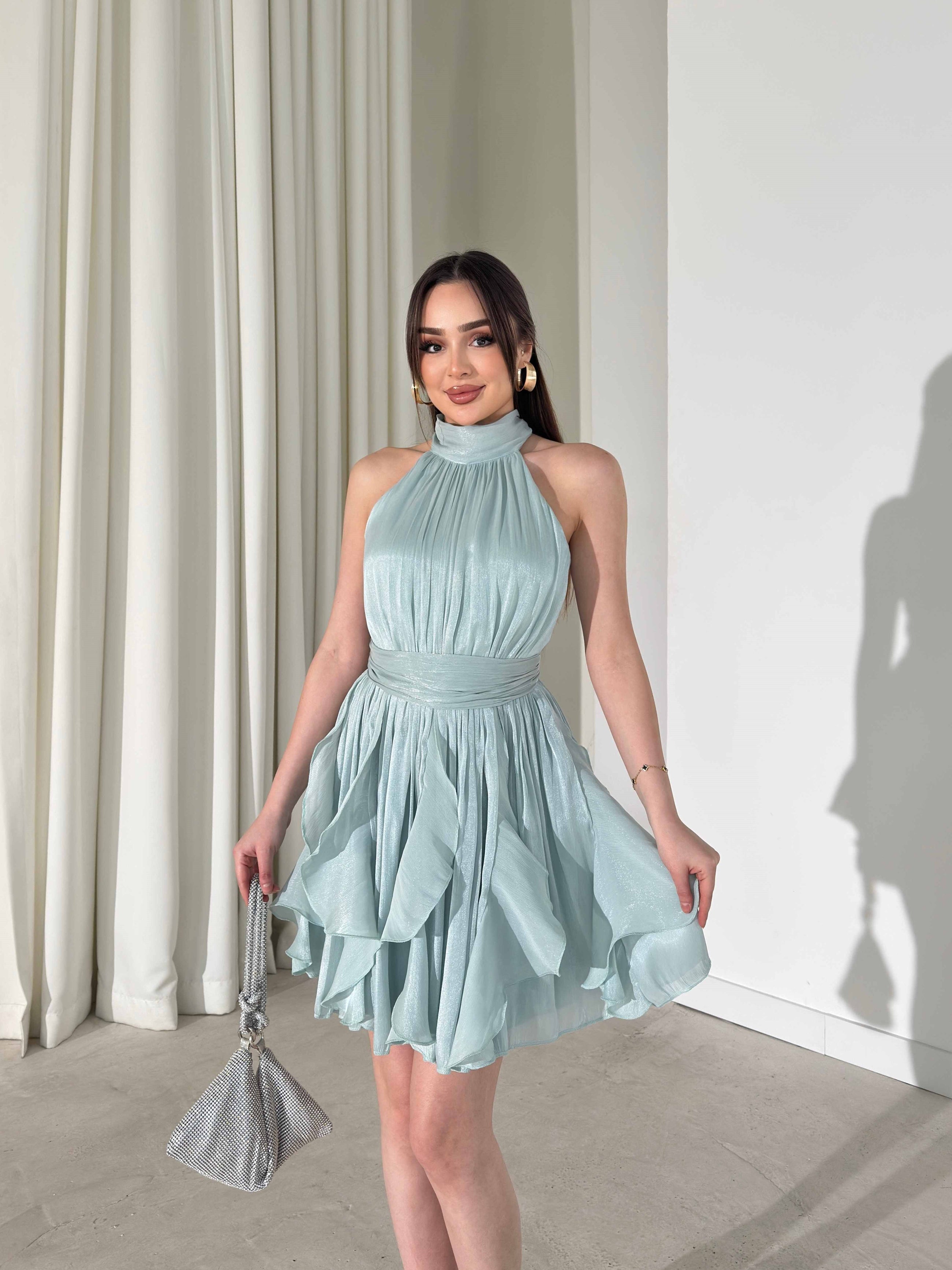 Cathy Ruffled Mini Dress