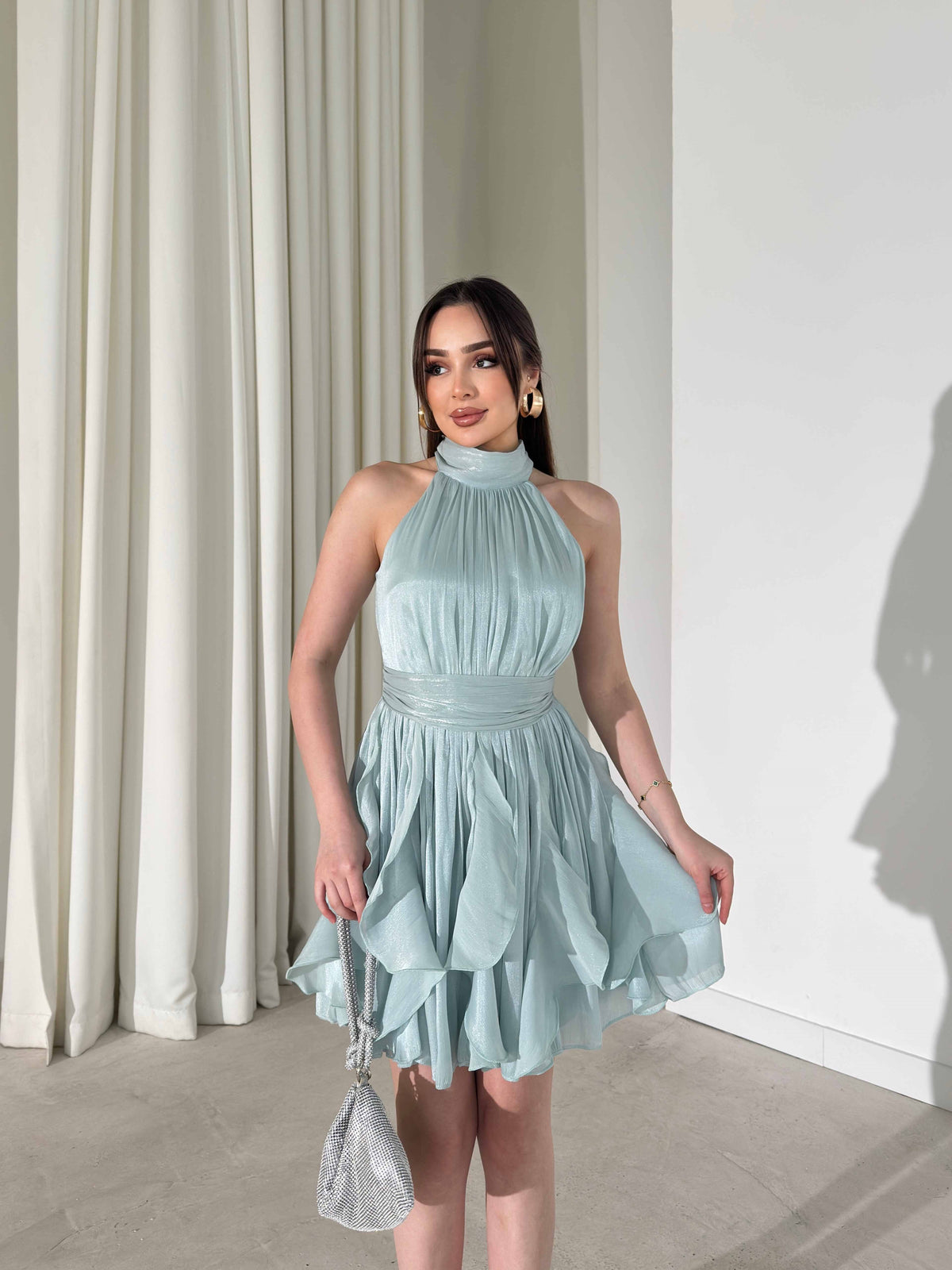 Cathy Ruffled Mini Dress