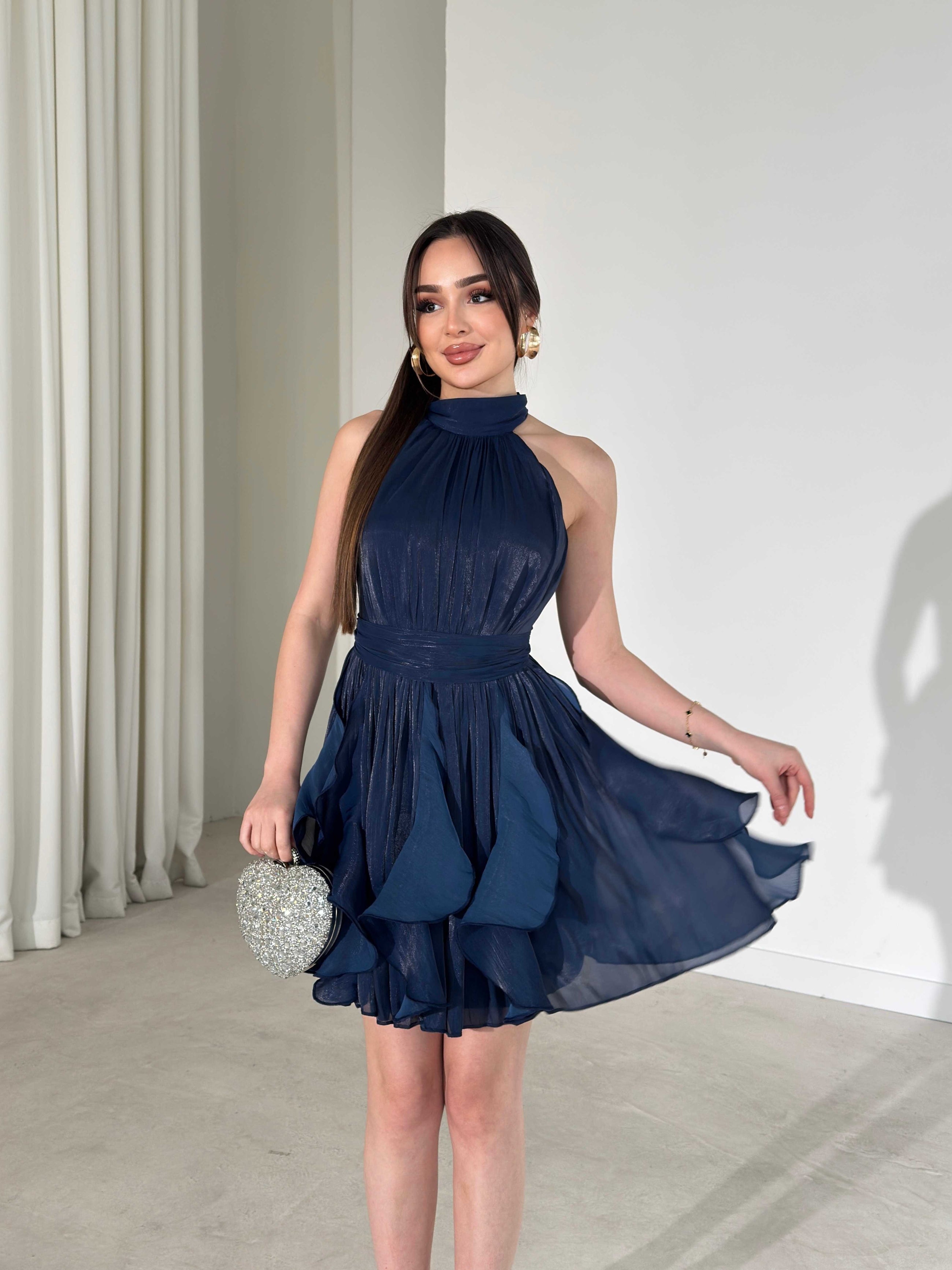Cathy Ruffled Mini Dress