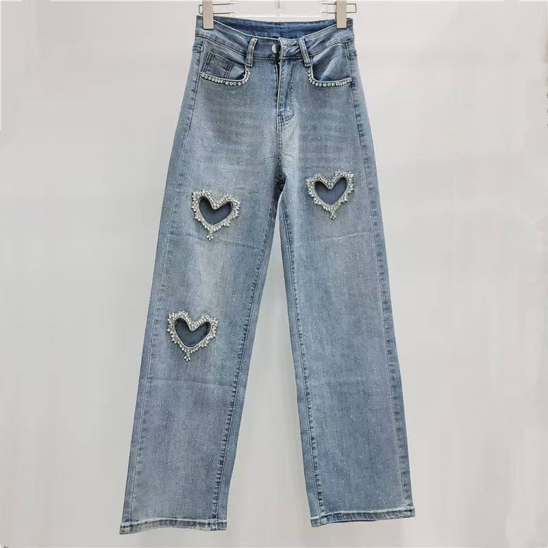 Damsel Embellished Wide legged Jeans