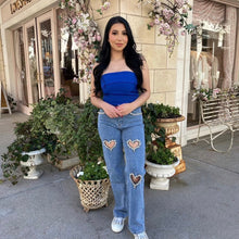 Damsel Embellished Wide legged Jeans