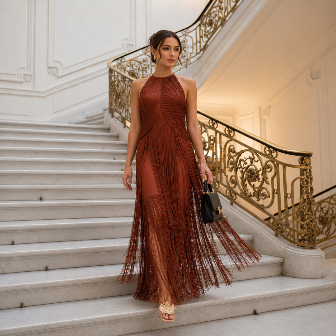 Amanda Fringed Maxi Dress