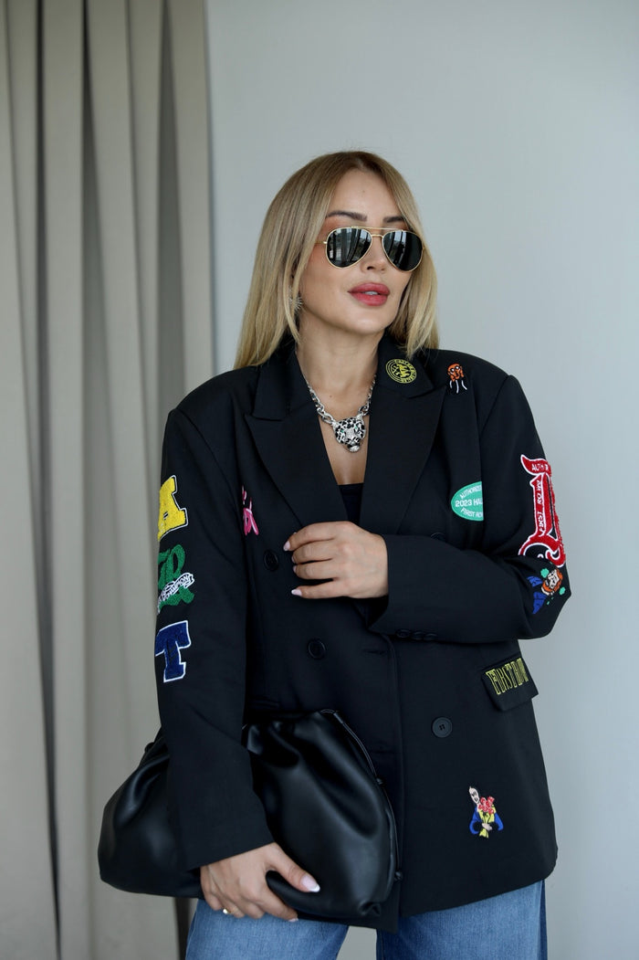 Wintour embellished blazer - front view