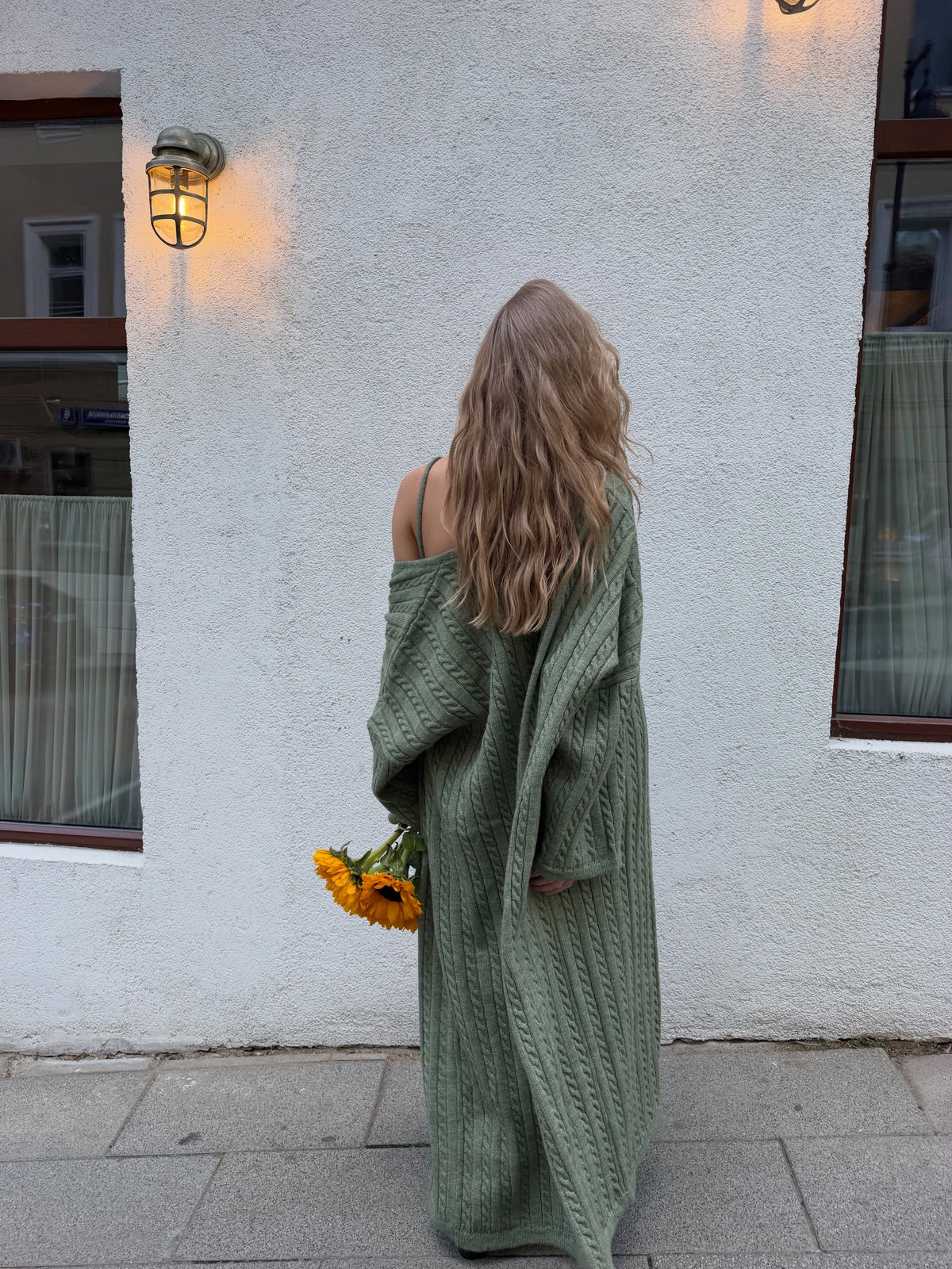Belize Luxury Woolen Dress with Long Cardigan
