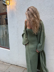 Belize Luxury Woolen Dress with Long Cardigan