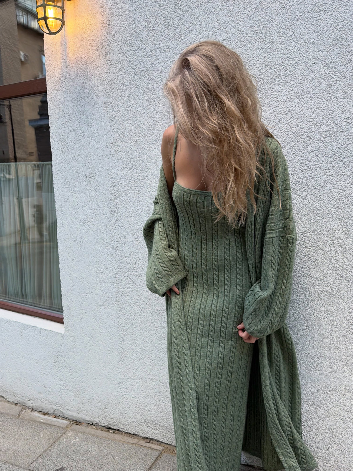 Belize Luxury Woolen Dress with Long Cardigan