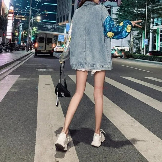 Alaska Denim Jacket with Sequined work