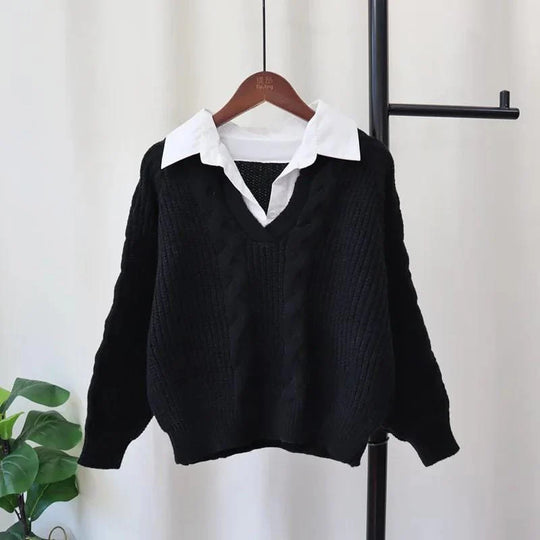 Ambre Statement Shirt with Attached Sweater