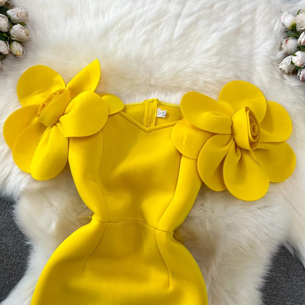 Liana 3D Flower Applique Dress