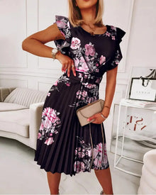 Ariana Midi Dress with Belt
