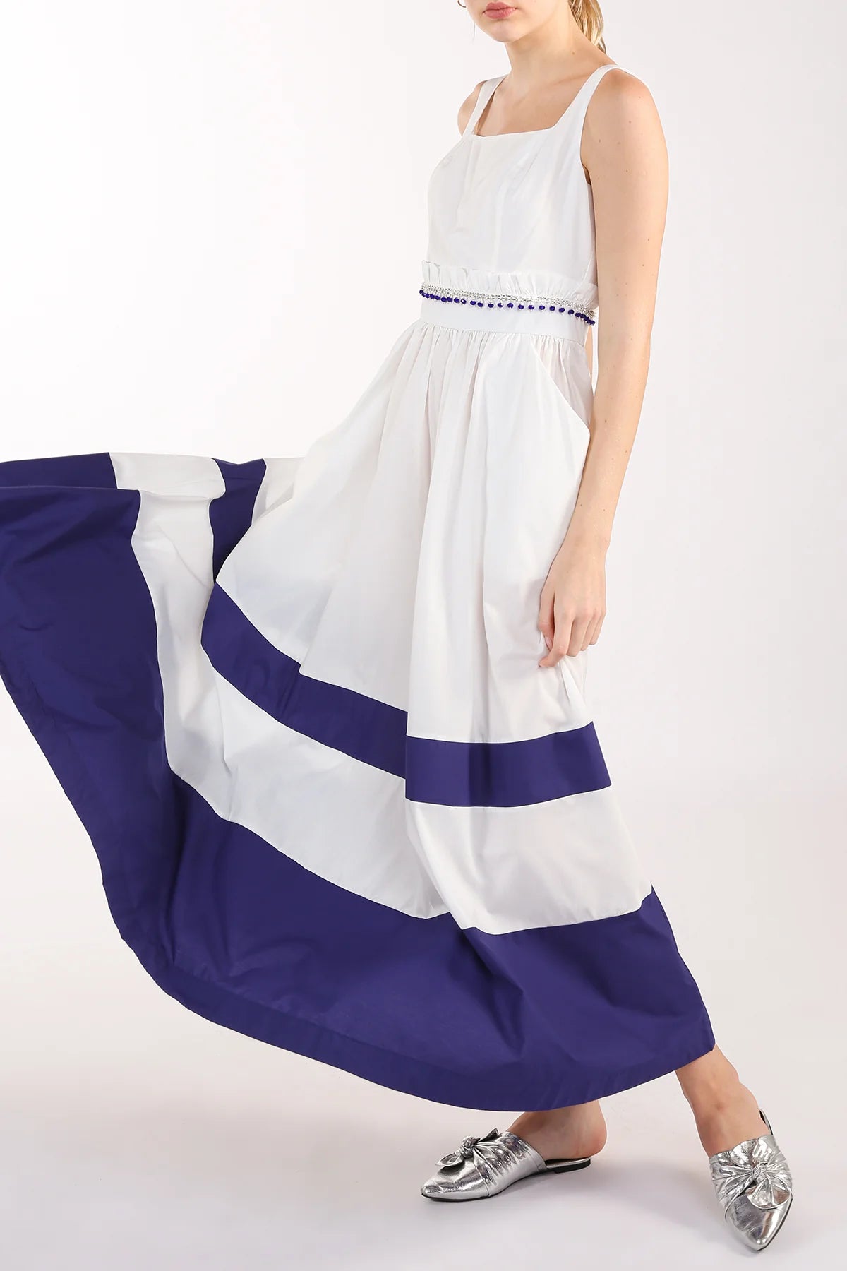 Jamaica Ruffled Colorblock Dress