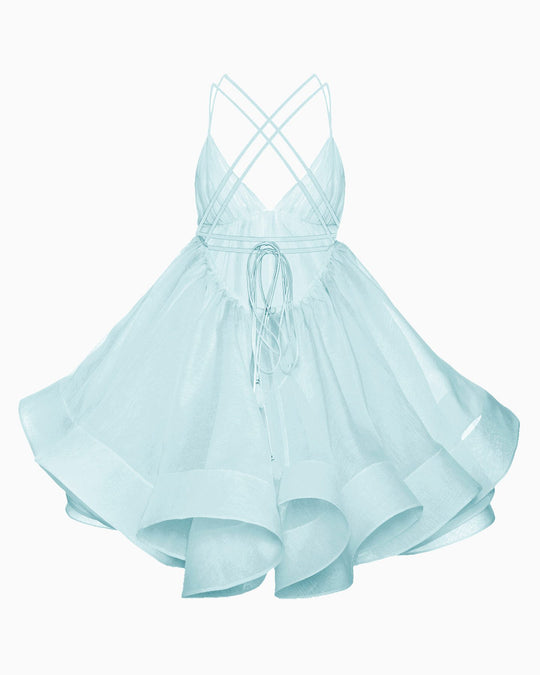 Lara Flounced Mini Dress