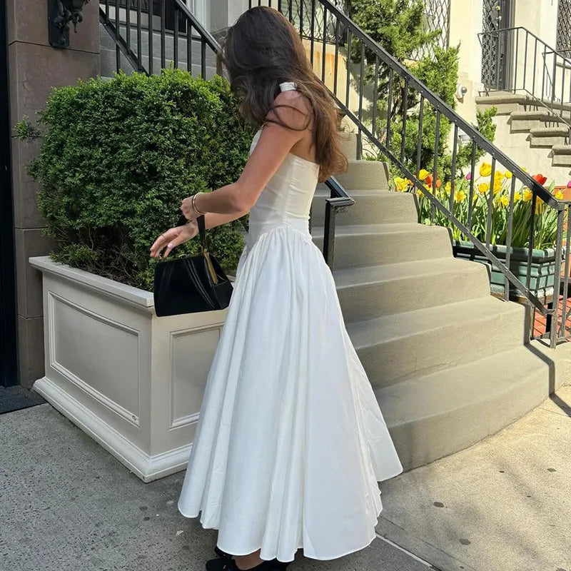 Maria Drop Waist Midi Dress