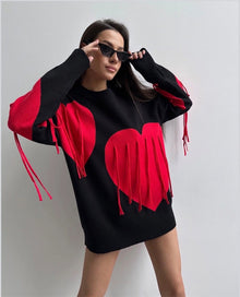 Gemini 3D fringe detailing Sweaters