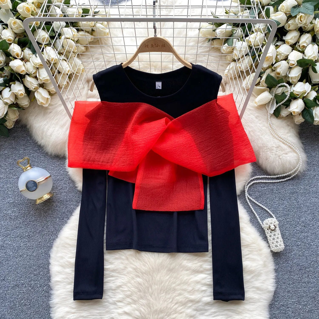 Margerine Luxury Knit Top with Bow Detailing