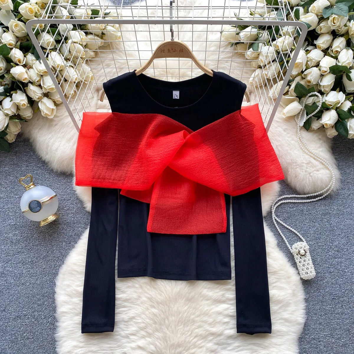 Margerine Luxury Knit Top with Bow Detailing