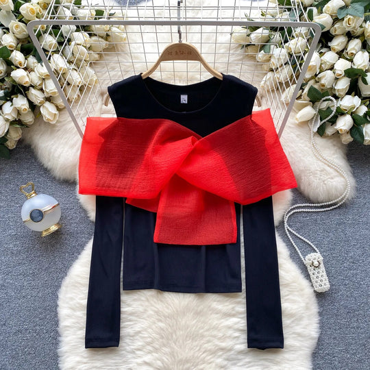 Margerine Luxury Knit Top with Bow Detailing