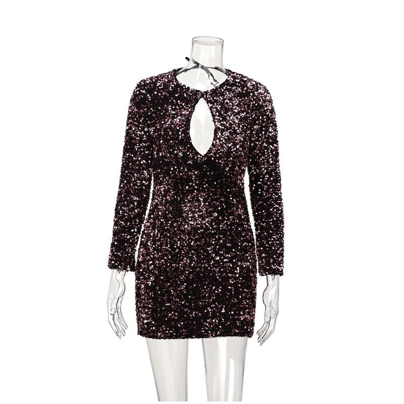 MulBerry Sequined Dress