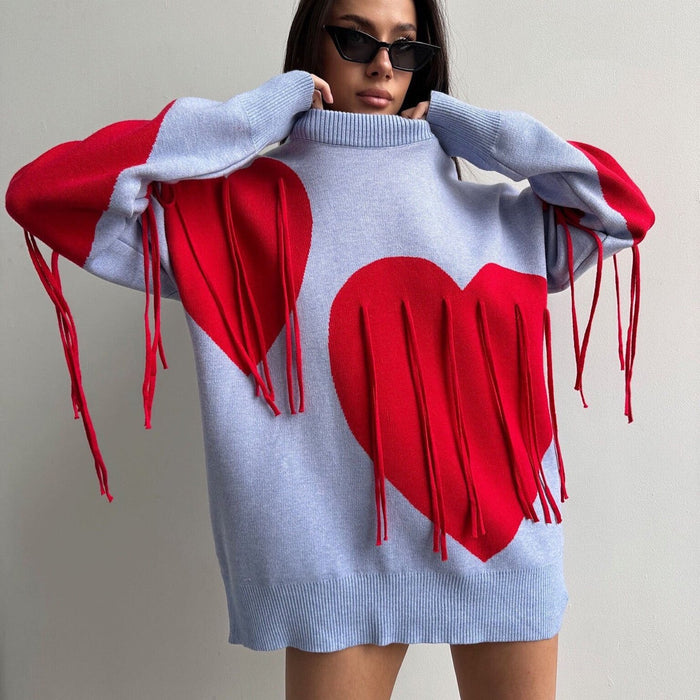 Gemini 3D fringe detailing Sweaters