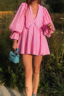 Cherry Gingham Mini Dress