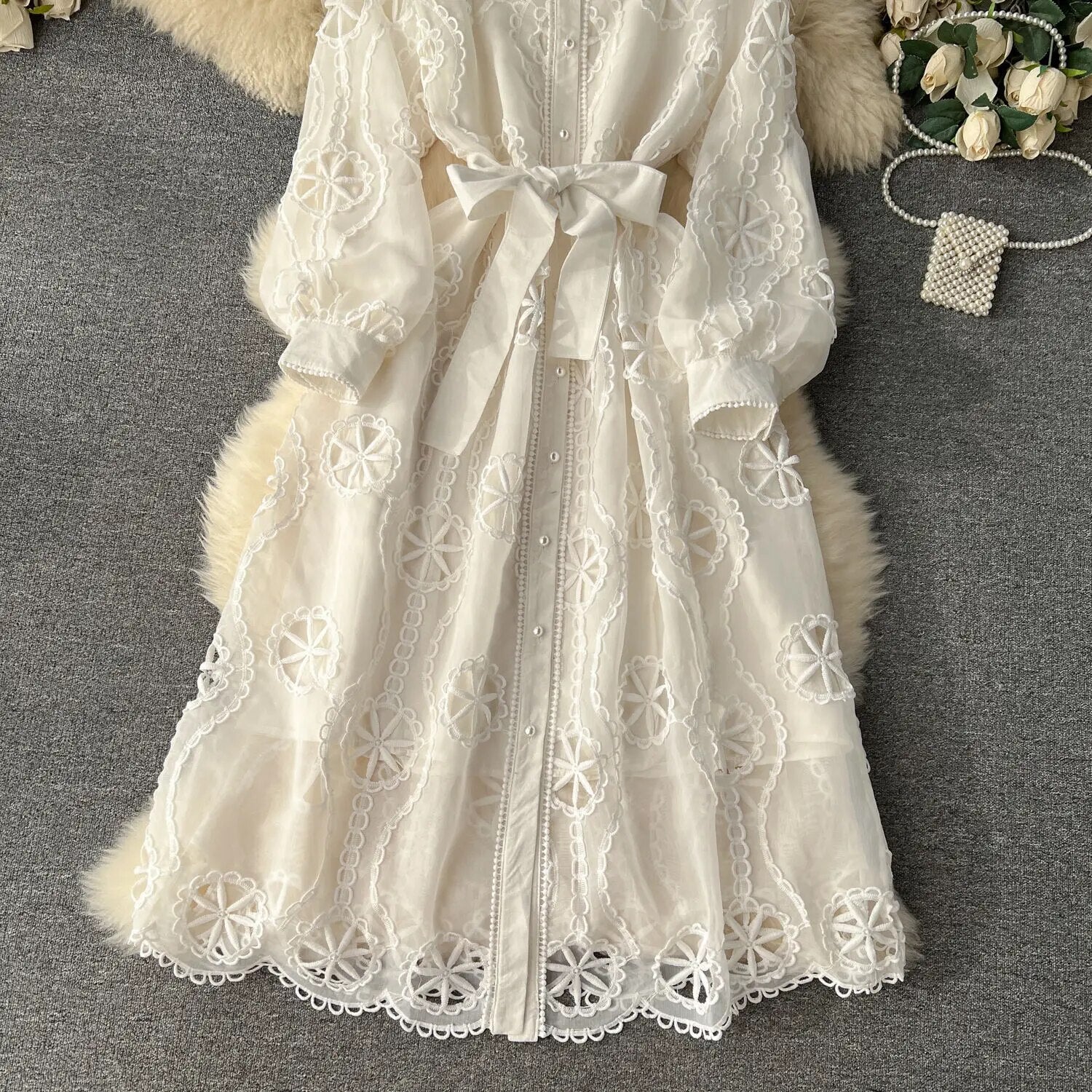 Cora Lace Hollow out Dress