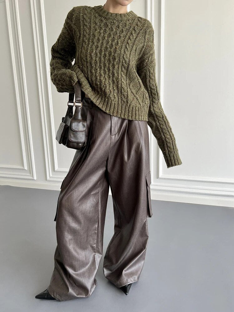 Wesley Leather Cargo Pants