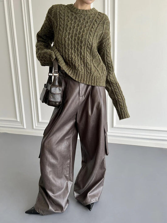 Wesley Leather Cargo Pants