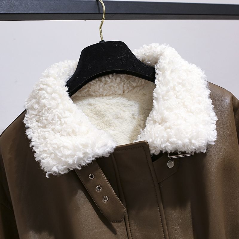 Celyn faux Leather Jacket with fur