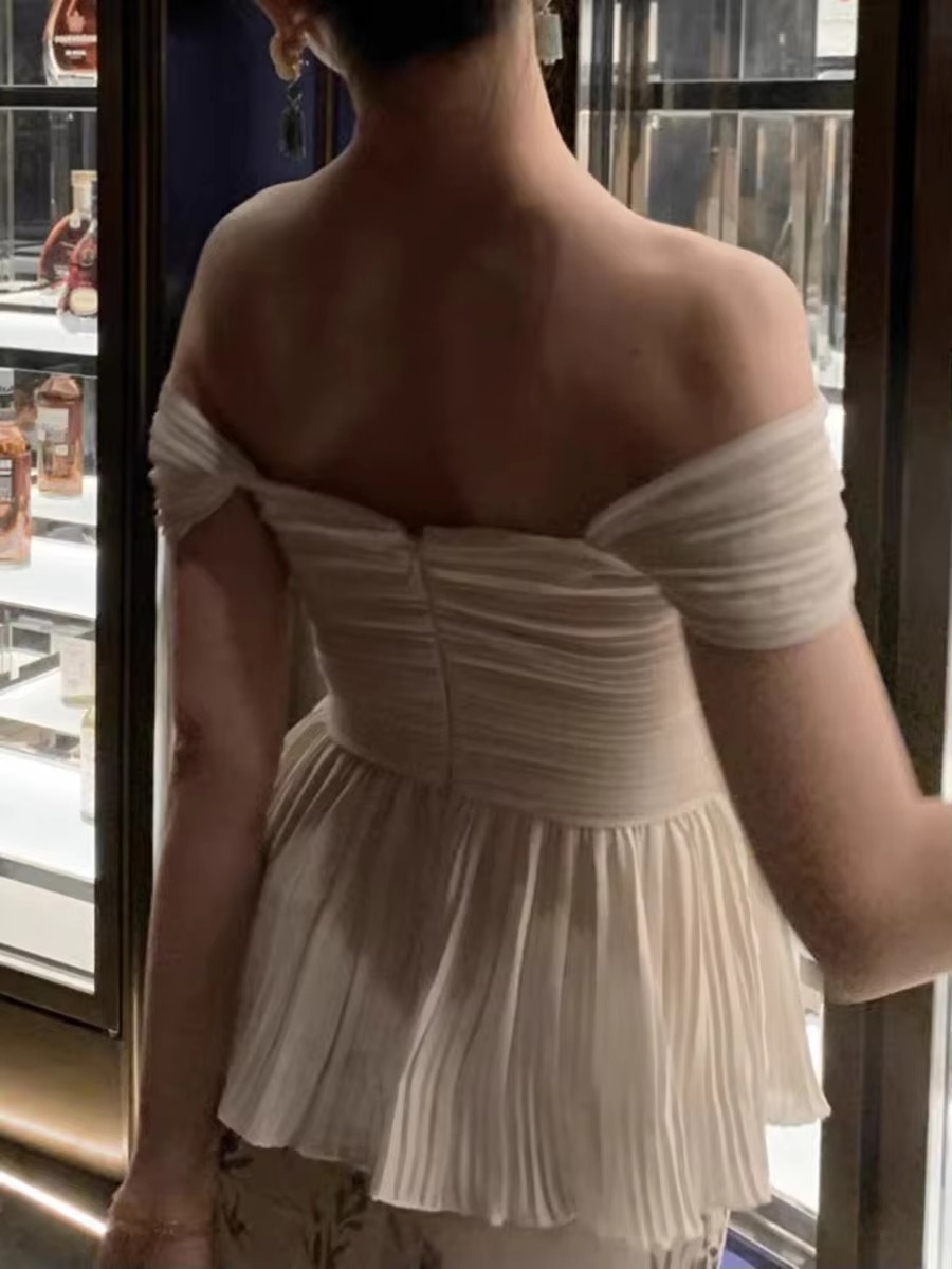 Linda Pleated Peplum Blouse